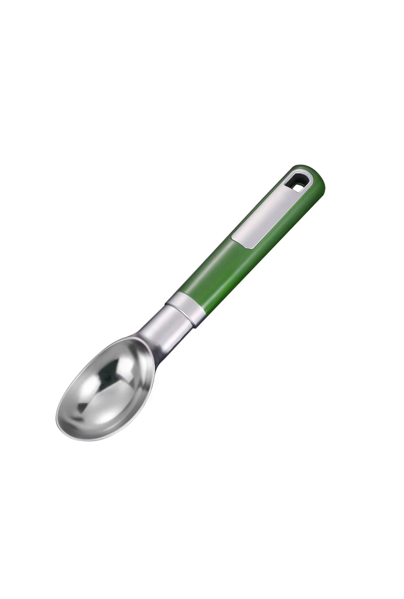 Shaws Cookware Stainless Steel Ice Cream Scoop - Heavy Duty Ice Cream Spoon with Soft Grip Handle, Dishwasher Safe Kitchen Tool, Ice Cream Scooper for Gelato, Sorbet, Cookie Dough - Green