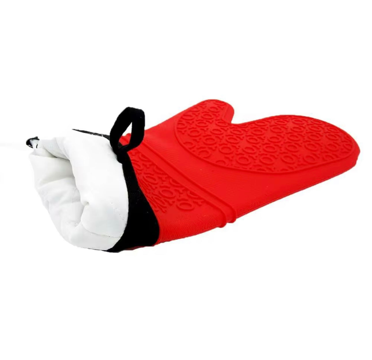 Shaws Cookware Heat and Slip Resistant Silicone Oven Mitts, Waterproof, Non-Slip, Long, Cotton-Lined Mitt Set of 2, 14.9 IN, Red